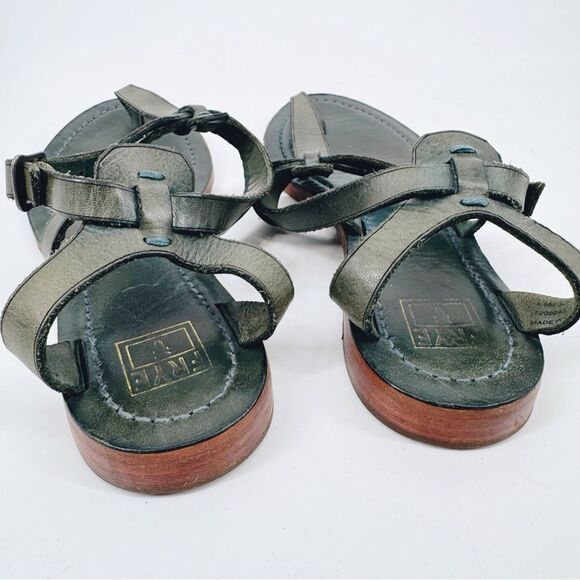 Frye Taylor Sandals Leather Thong Blue/Green Women’s 8.5 Bohemian - Picture 4 of 9